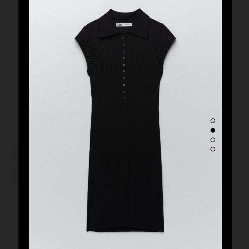 Polo collar knit dress. Never worn. With tags